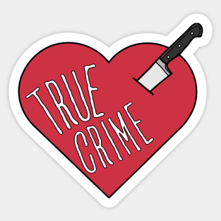 True crime heart Sticker